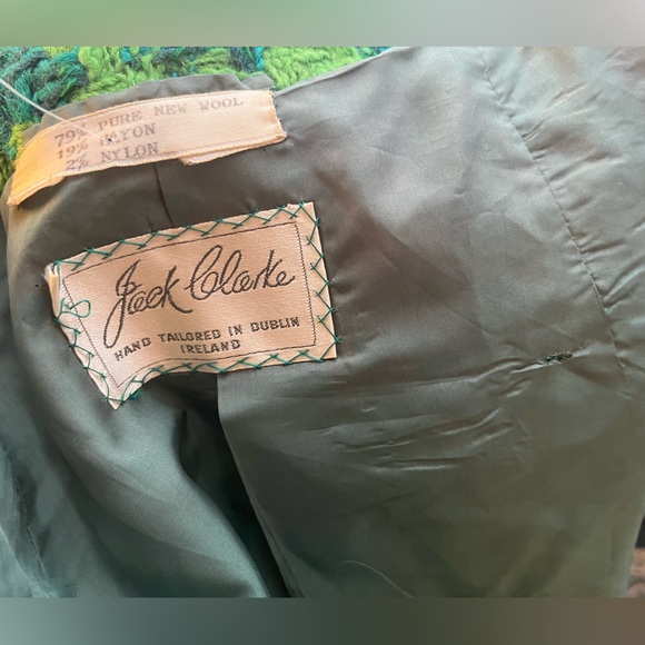 Vintage Green Houndstooth Jacket - 6 - Picture 4 of 4